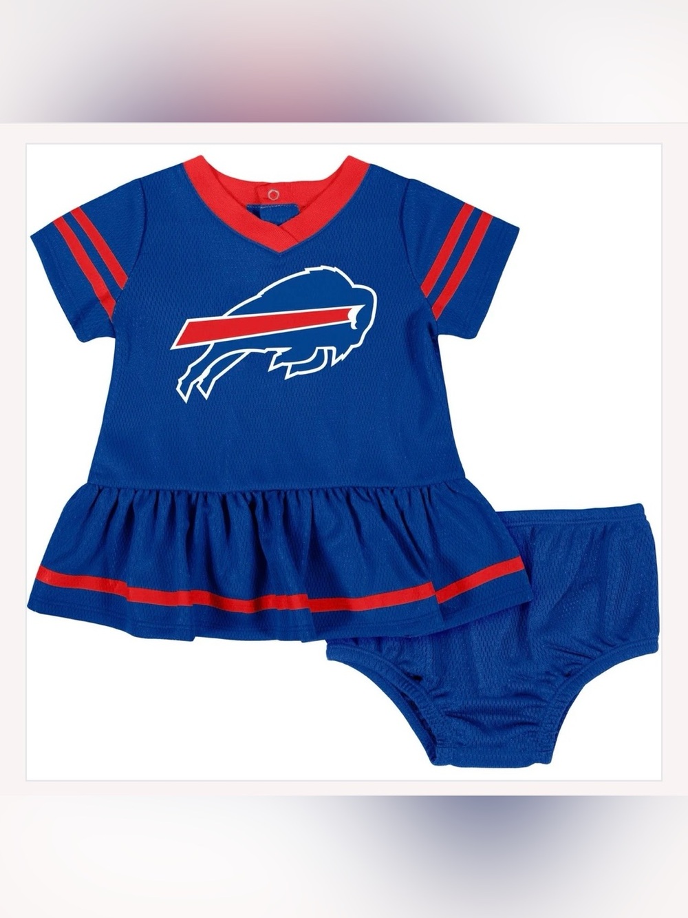 2 Piece Babygirl Buffalo Bills Dress and Diaper Cover Set ❤️